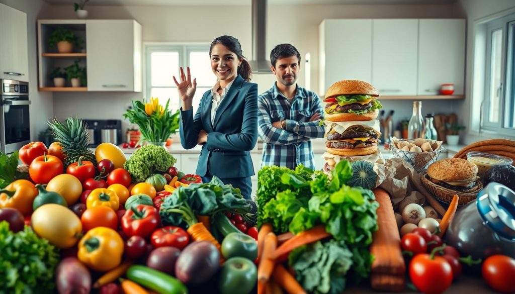الفرق بين الأكل الصحي والغير صحي: تأثيرات على الصحة